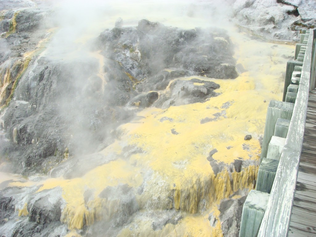 Sulphur cascade, Rotorua, NZ.  2009