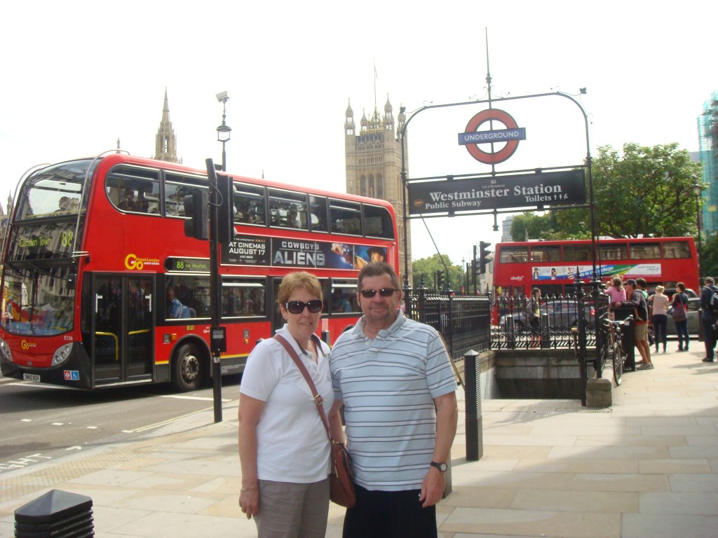 Enjoying the sights of London.  2010