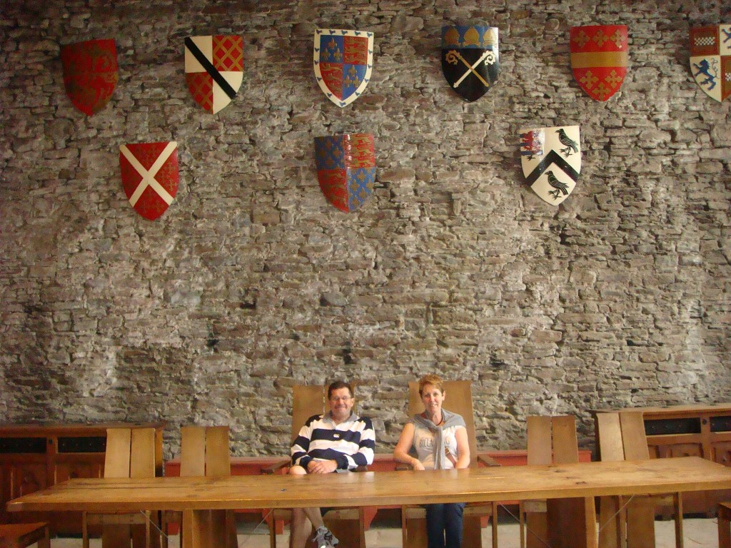 The grand dinning room, Caerphilly Castle.  2011