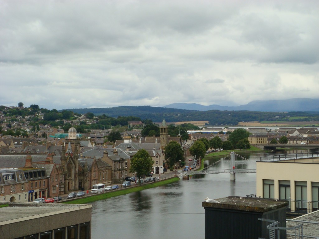 Views of Inverness past the River Ness, Scotland.  2011