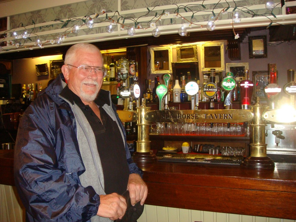 Dave at the Sea Horse Tavern, will it be Fosters or an Irish Whiskey, maybe both ! Ireland.  2011