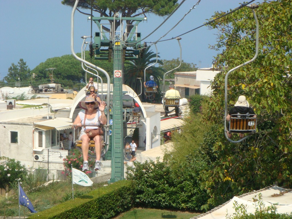 The chairlift at Anacapri, Italy.  2011