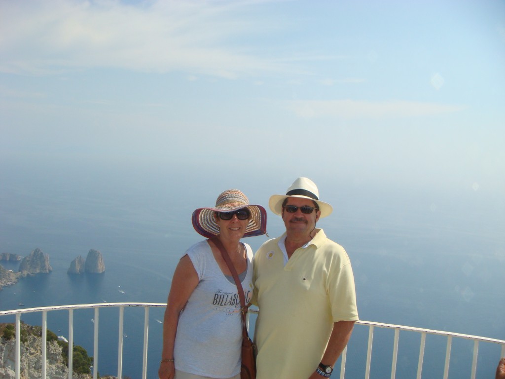 Pam and Michael take a photo opportunity, Anacapri, Italy.  2011