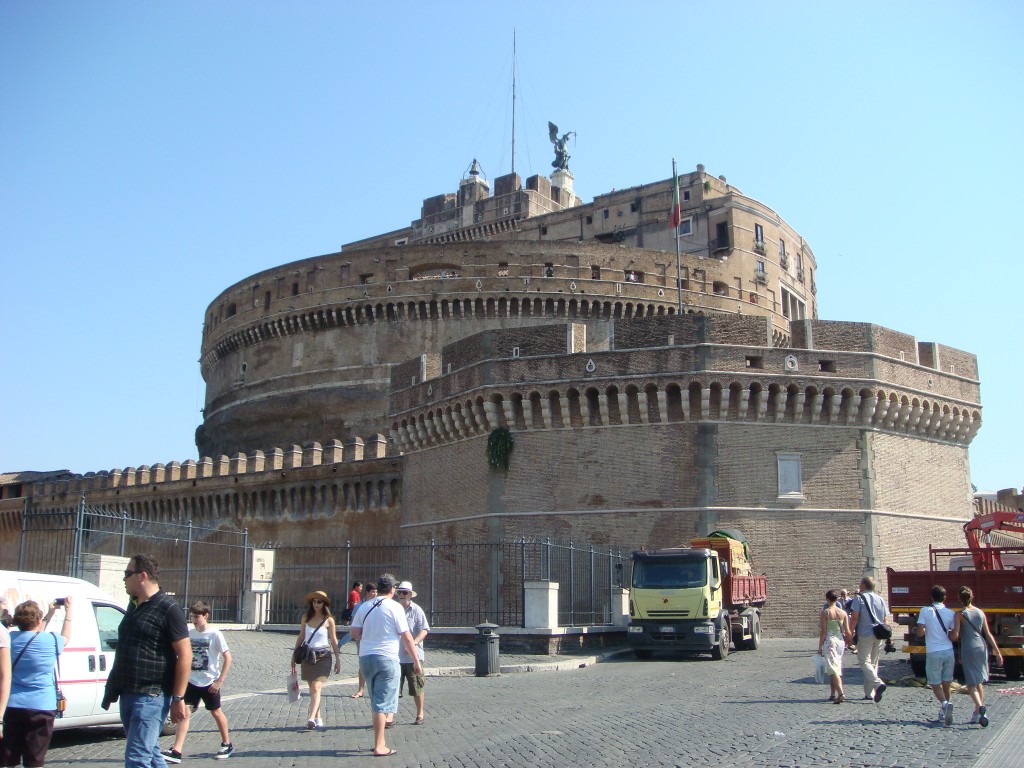 Castel Sant'Angelo, on the banks of the River Tiber. Rome.  2011