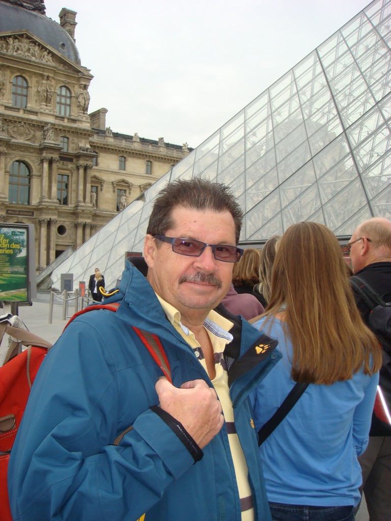 Queuing for the Louvre, it's what you do in Paris, France.  2011