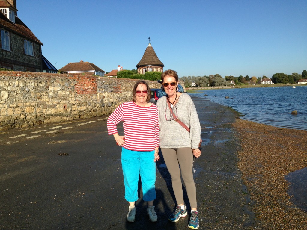Anne and Pam in Bosham, England.  2013