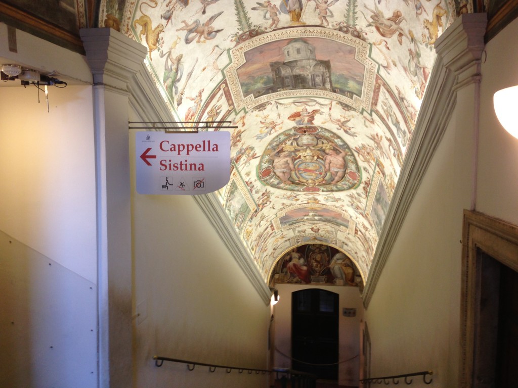 No photos in the Sistine Chapel. Vatican City.  2013
