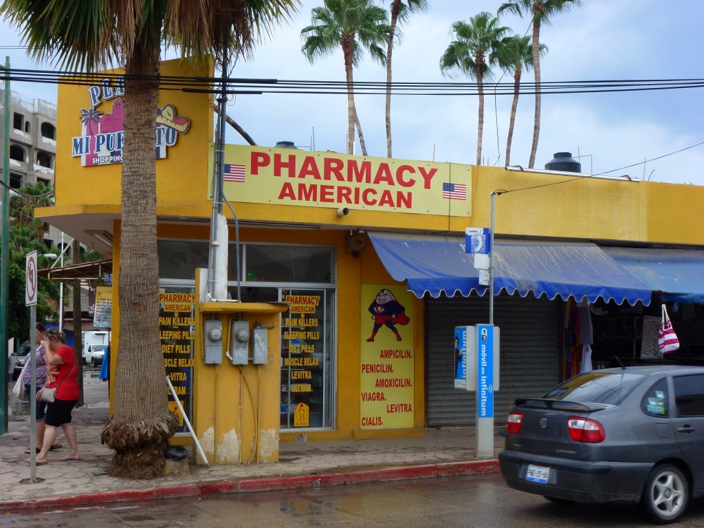 Every second shop is a Pharmacy, Cabo San Lucas, Mexico.  2012