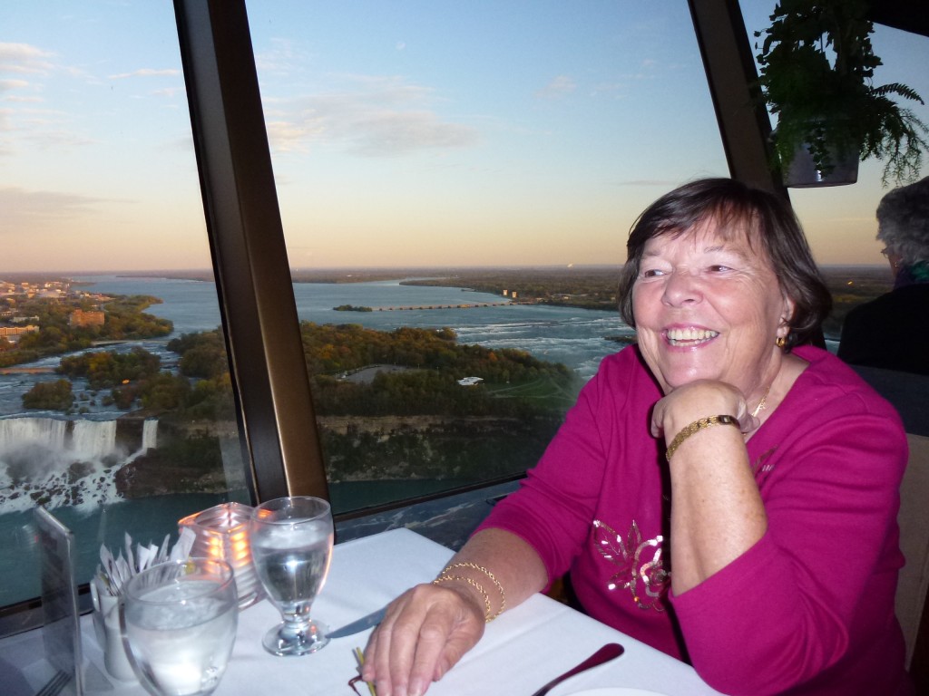 Leila and a spectacular view beyond, Niagara Falls.  2012