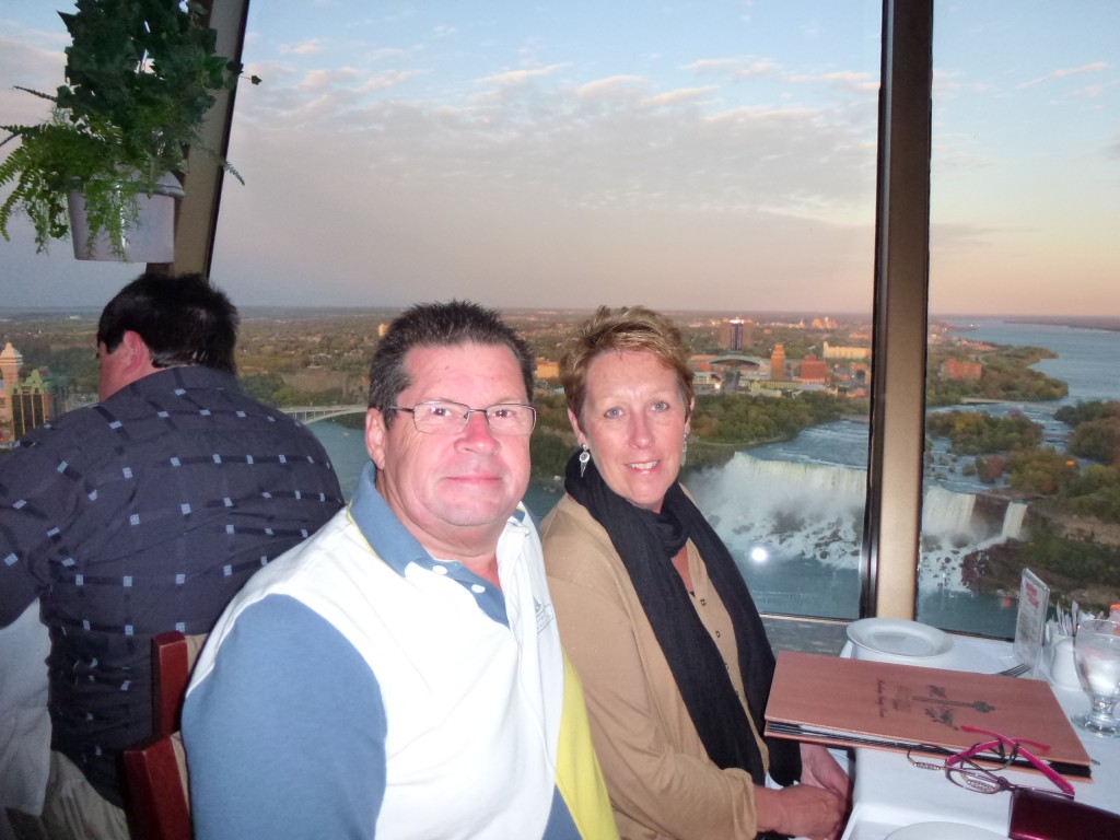 Dinner in the Niagara Tower, Niagara Falls, Canada.  2012