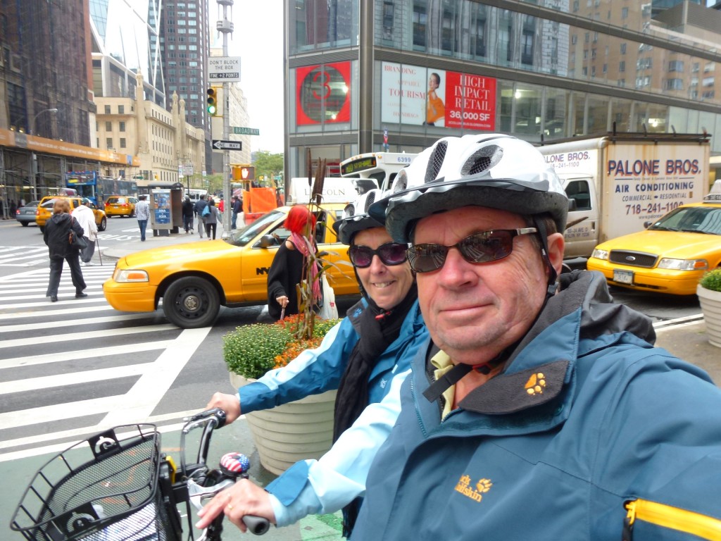 Cycling down Broadway, NY.  2012