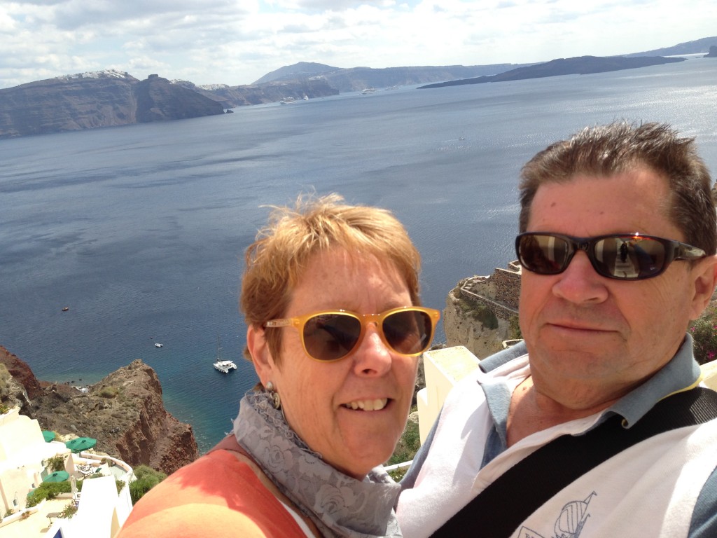 Santorini Selfie ! The Greek Islands.  2013