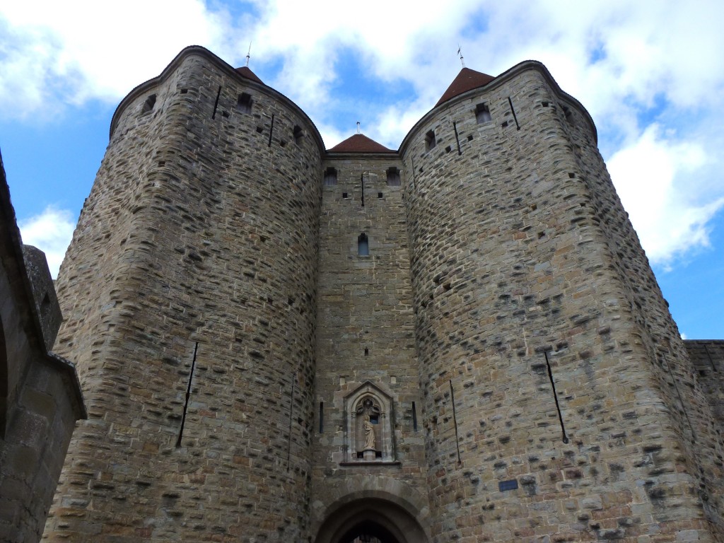 The main gate, Carcassone, France.  2014
