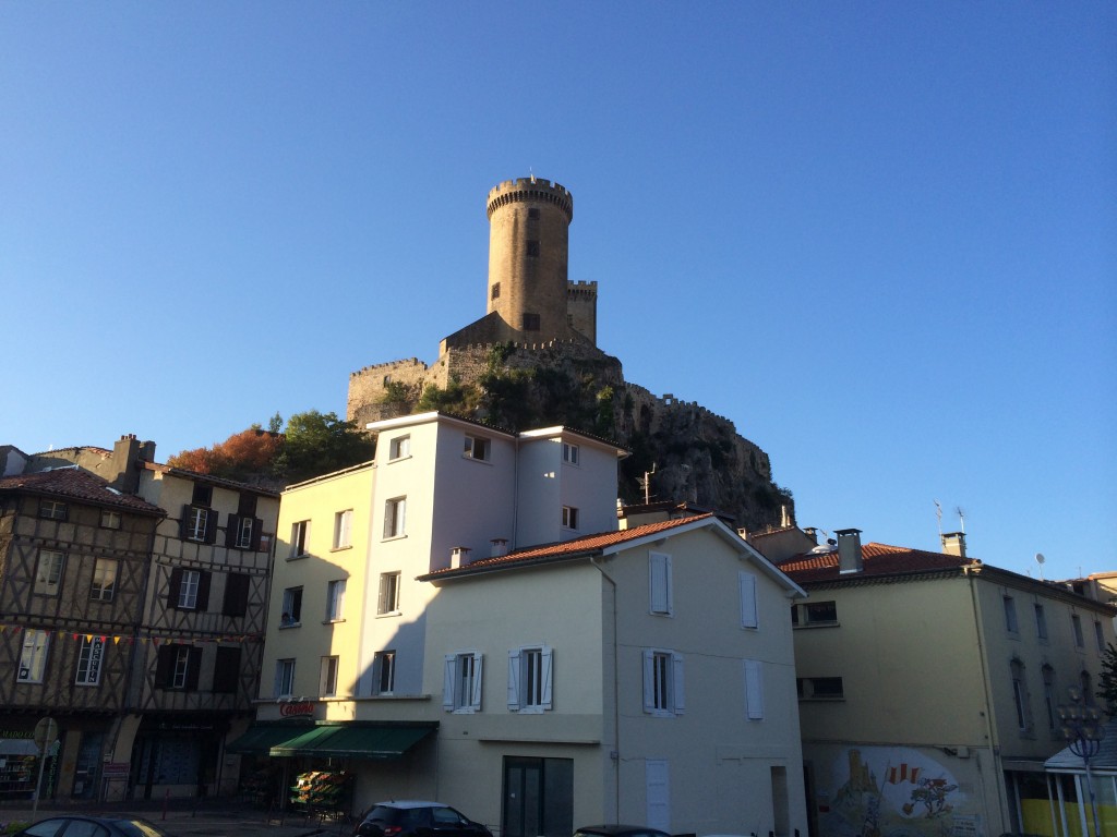 First view of the Citadel, Foix, France.  2014