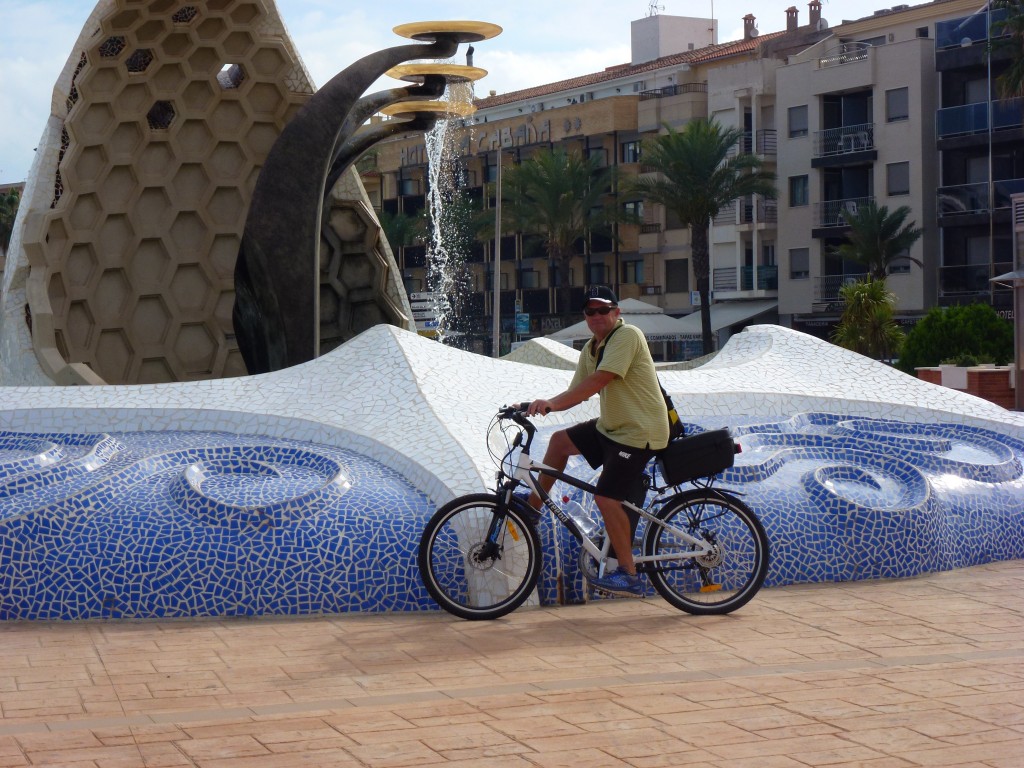 The Spanish have some unusual fountains, Peniscola, Spain.  2014 