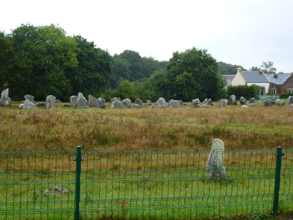 It was a miserable day, but the ancient stones of Carnac beg the question 'what's it all mean ?'