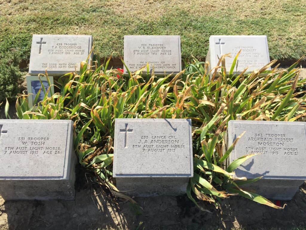 Graves of some of those Lighthorseman killed in the infamous charge made famous in Peter Weir's film