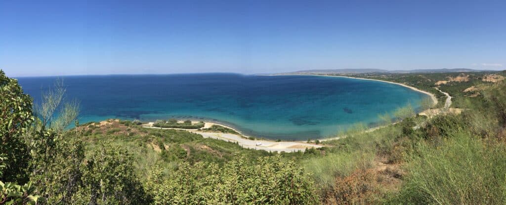Anzac, North Beach and Suvla in the distance. From the top of Plugge's Plateau.