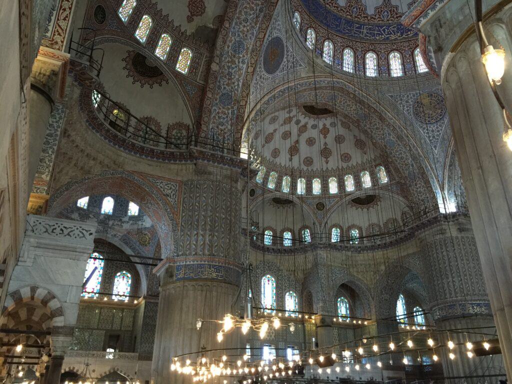 The Blue Mosque again, it was our first time in a mosque actually being used. The faithful were coming and going as we wandered about.