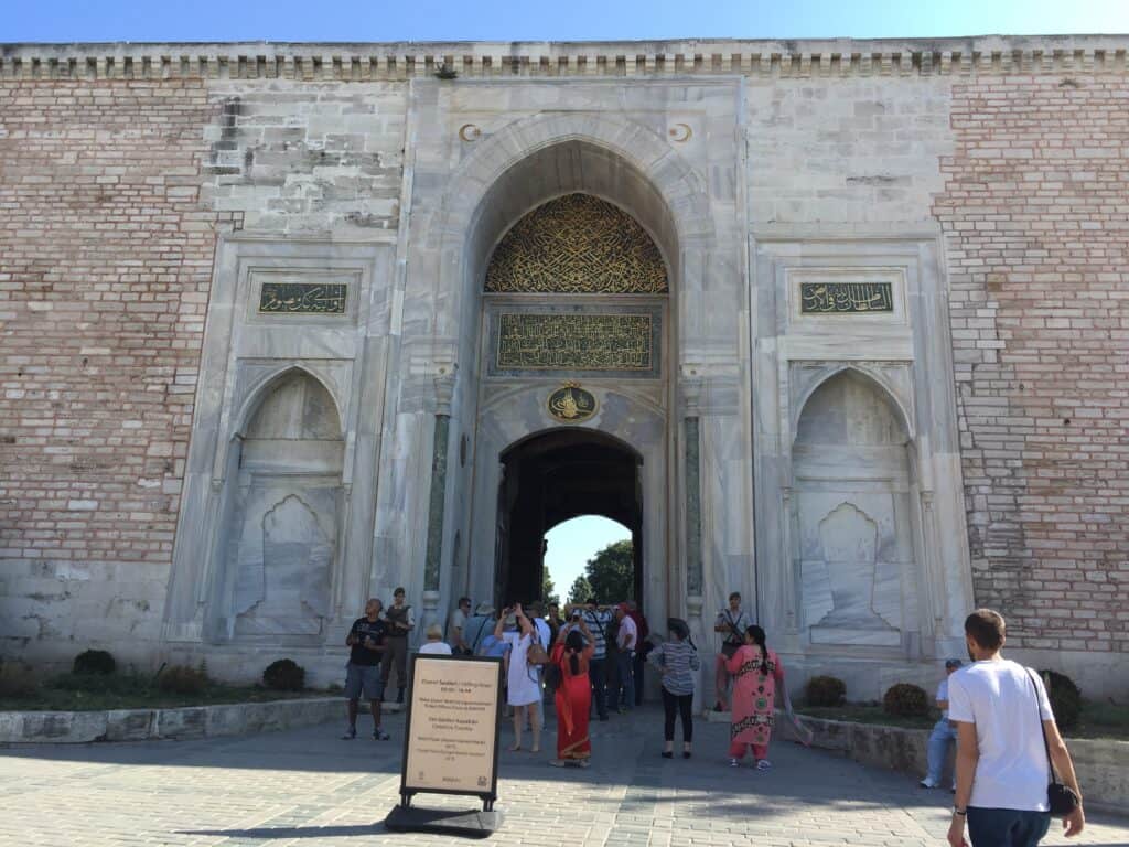 The outer gate of the Topkapi Palace.