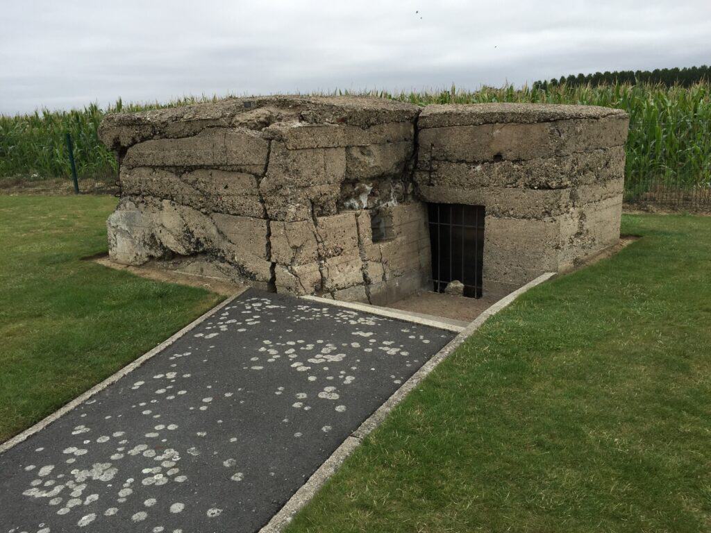 Part of the German bunker complex the memorial is built over.