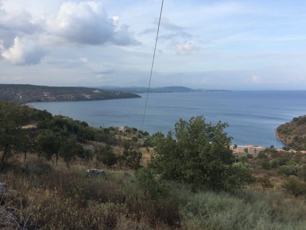 Overlooking the bay at Kamaras