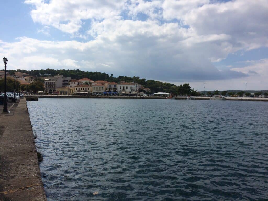 The port at Pylos, an old Venetian Castle just behind.